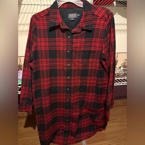 Pendleton Red and Black Wool Shirt